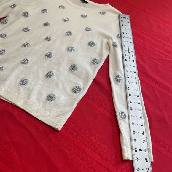 Talbots Polka Dot Lambswool Sweater Size Medium - Picture 5 of 11